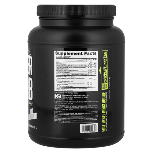 NutraBio, Super Carb, сырые без добавок, 775 г (1,7 фунта)