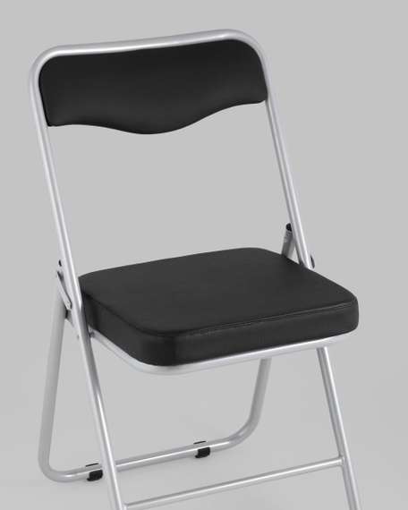 складной Джонни экокожа черный каркас металлик