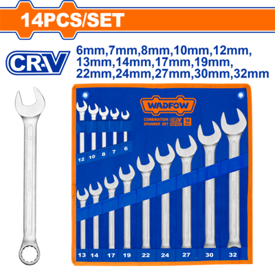 Набор комбинированных гаечных ключей из 14 шт.