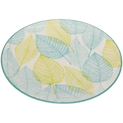 Тарелка керамическая «Эдельвейс» 25*2,3см, желто-голубая