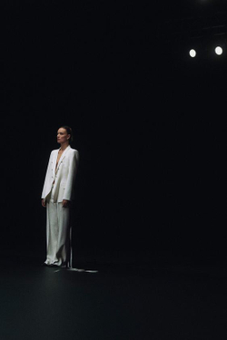 ZARA ПРЯМЫЕ БРЮКИ — ZW COLLECTION, ЭКРЮ