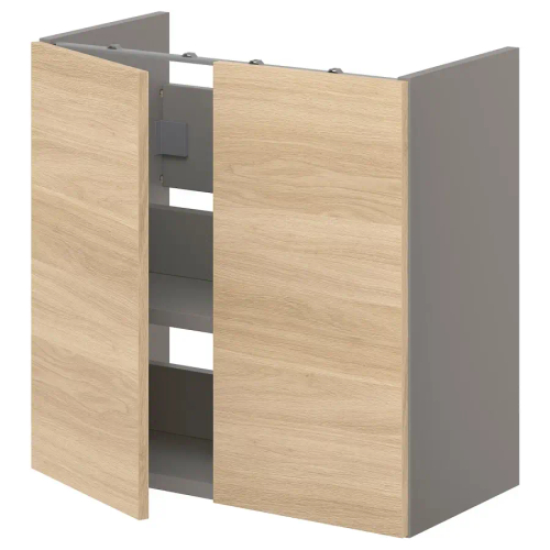 Тумба под умывальник - ENHET  IKEA/ ЭНХЕТ ИКЕА, 60x32x60 см, бежевый