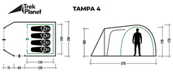 Палатка Trek Planet Tampa 4 [70217]