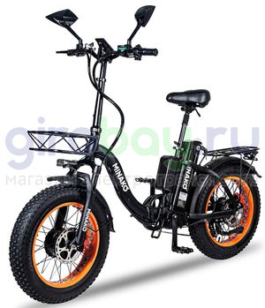 Электровелосипед Minako F11 Pro Dual (полный привод) - Оранжевый обод