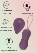 Фиолетовые вагинальные виброшарики 8,3см с пультом ДУ Lola Games Take It Easy Era 9021-05lola