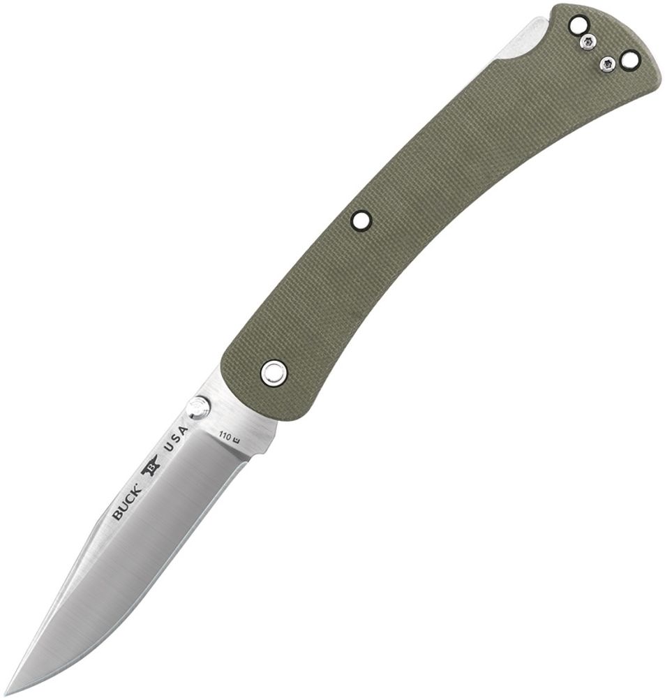Складной нож Buck 110 Slim Pro TRX Green