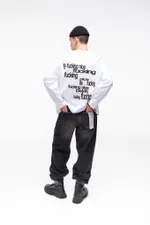 Лонгслив Kraizy Stripes Be Fucking Nice белый