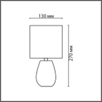 8160/1T COUNTY LN26 502 бежевый, керамика/текстиль Настольная лампа E14 1*40W 220V ASELA