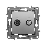 Розетка TV-SAT двухкабельная - алюминий ETIKA Legrand