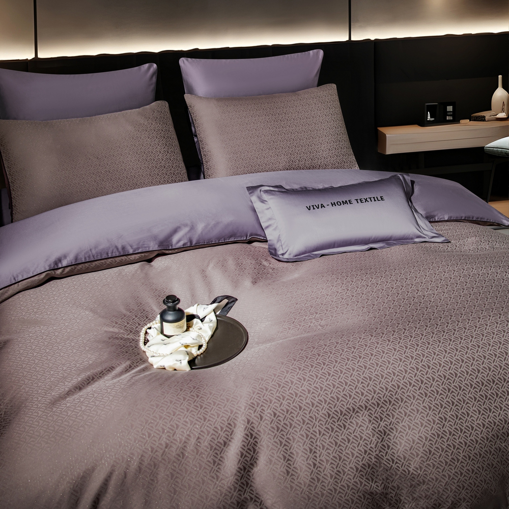 КПБ Сатин-Жаккард Тессоро MT008, Евро, 4 наволочки