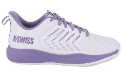 Женские Кроссовки теннисные K-Swiss Ultrashot Light Clay - white/purple haze/neon lavender
