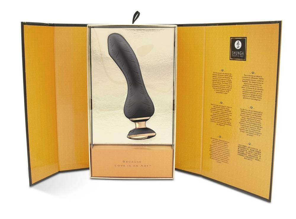 Черный вибростимулятор SANYA - 18,5 см. (Цвет: черный)