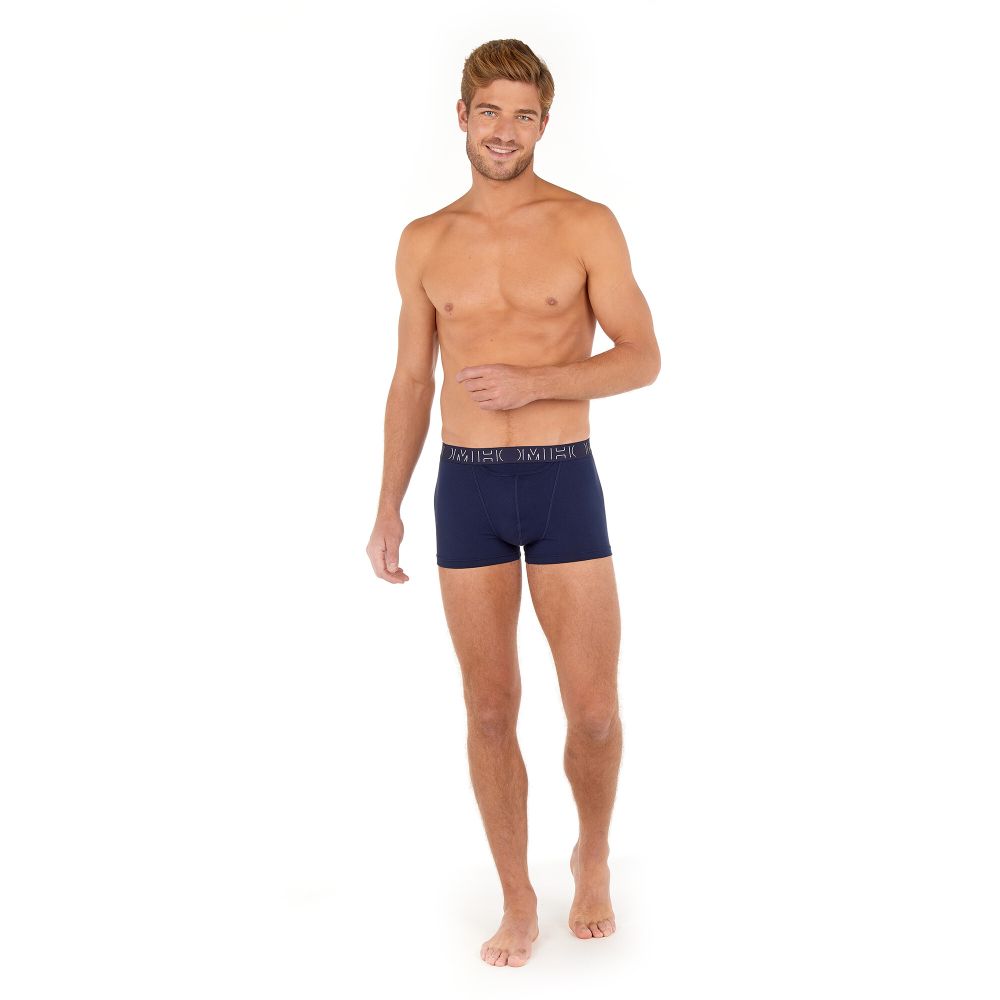 Мужские трусы боксеры набор из 2-х штук (темно-синие, синие) HOM BOXERLINES #2 Boxer Briefs HO1 2p 400405_40D046