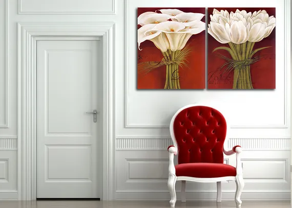 Модульная картина "Бутоны цветов"