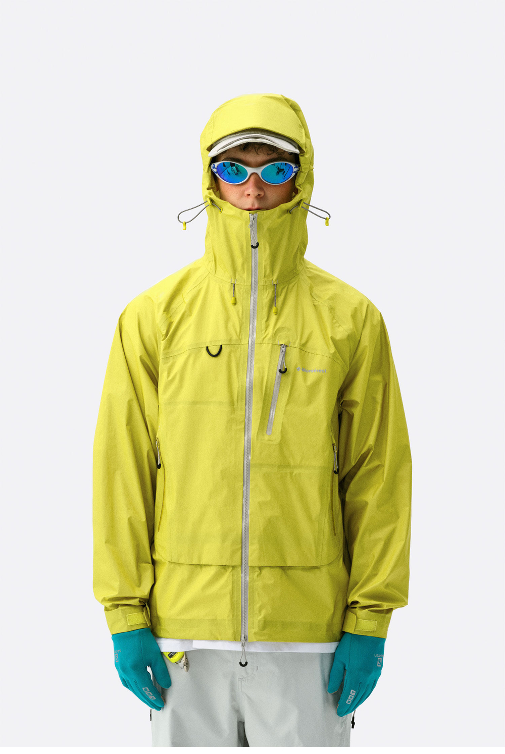 Куртка Nothomme Monterest outdoor C6 water-repellent glossy color-block zipper lightweight hooded jacket