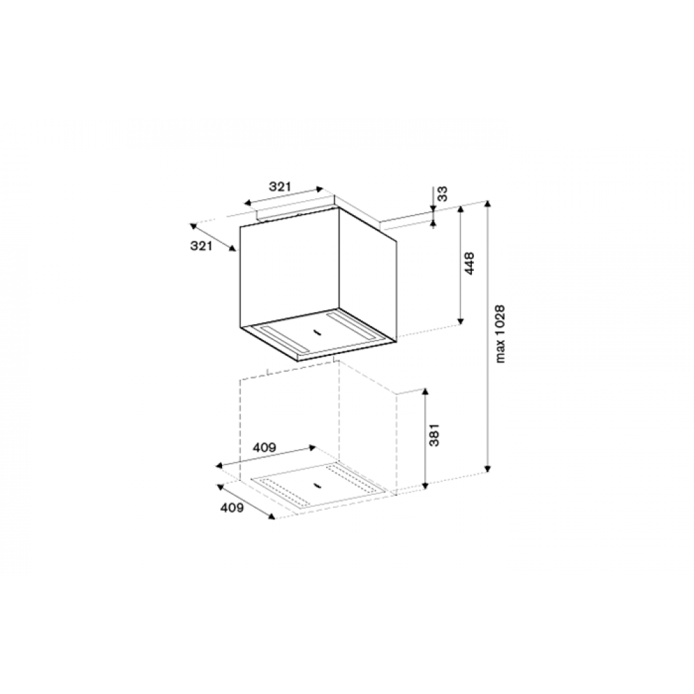 Вытяжка островная Bertazzoni KUD40PRO1XA