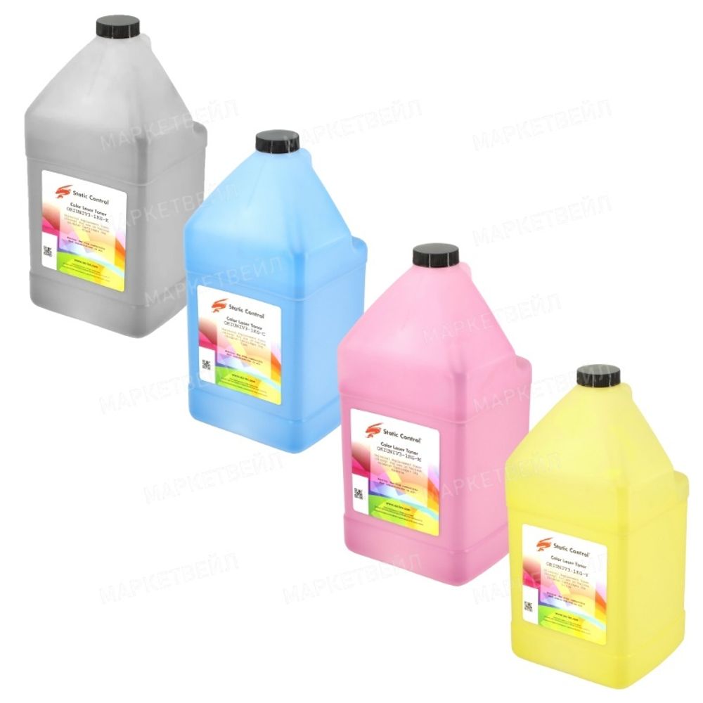 Комплект тонера Static Control OKIUNIV3 для OKI C610, C810, C9650, Pro9541, 4x1кг, CMYK