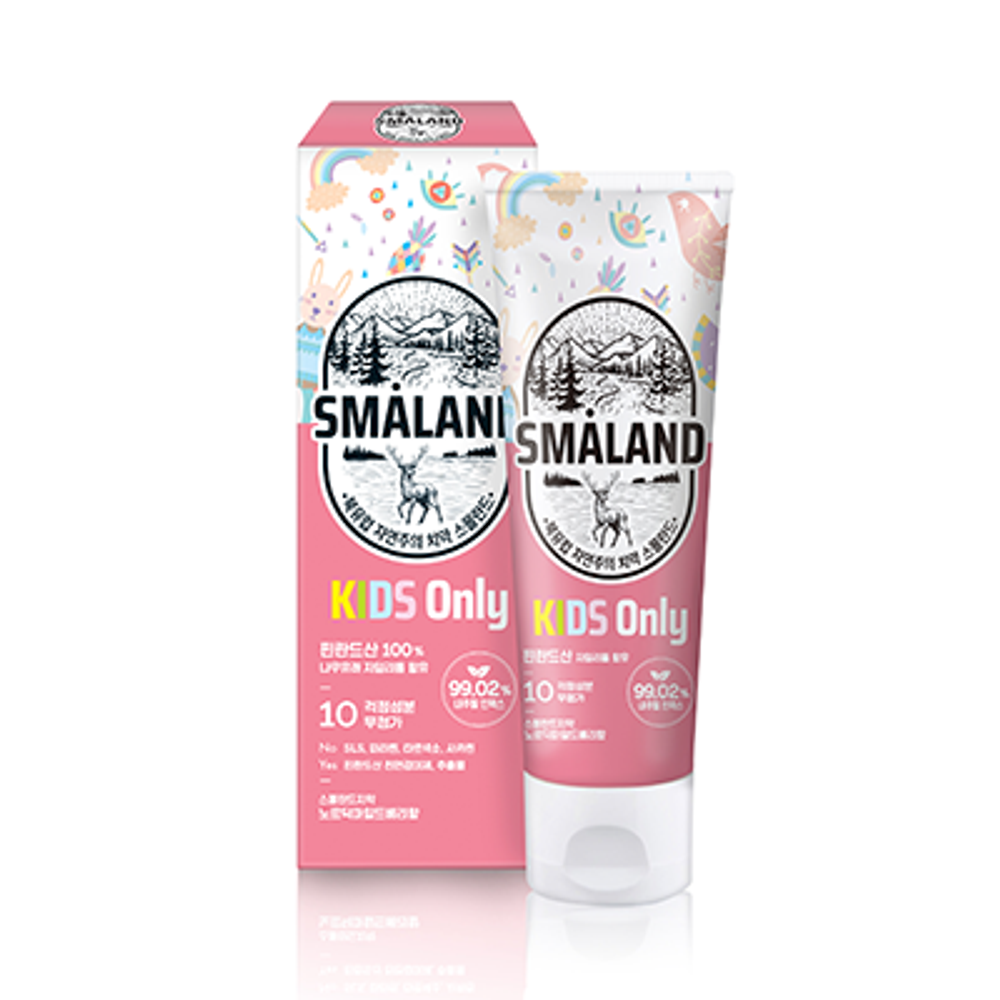 Детска зубная паста со вкусом ягод SMALAND Kids Only Raspberry 80г