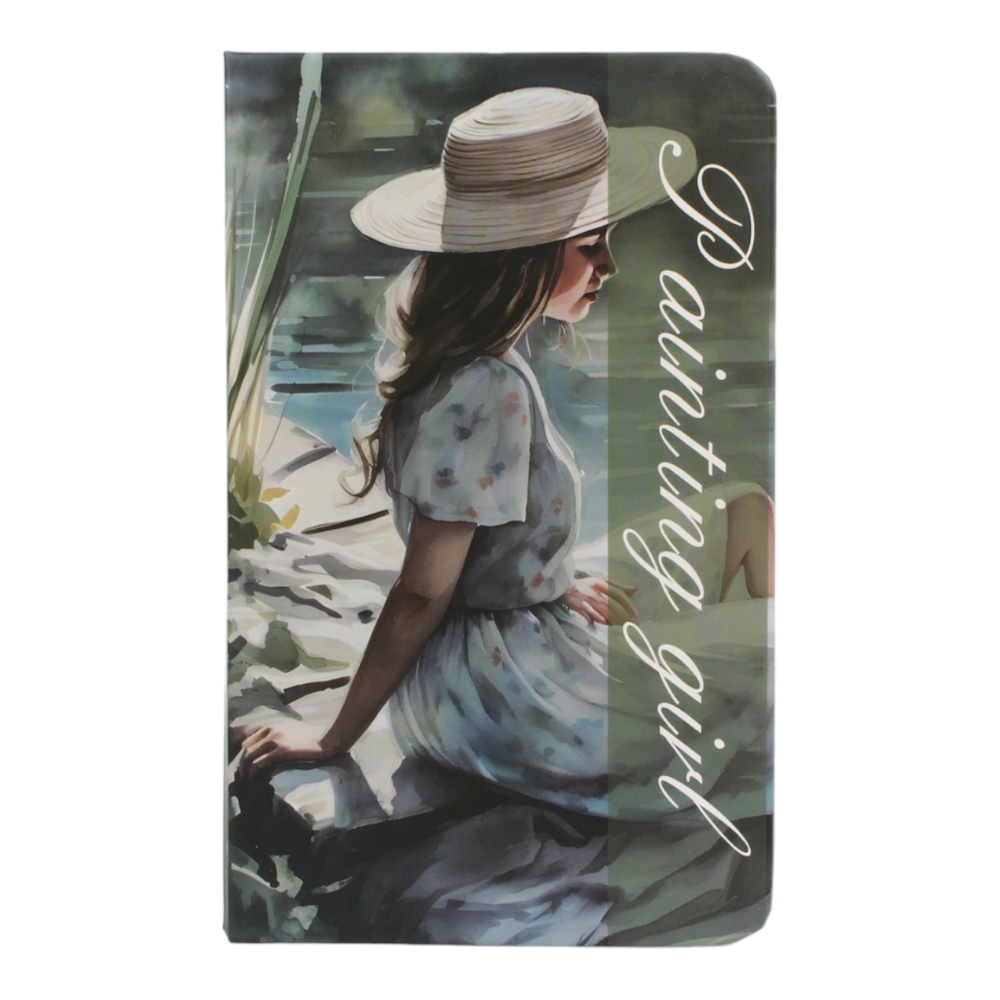 Записная книжка "Девушки" А6 80 л, линия, на резинке твердый переплет,14*8,8см, 4 дизайна микс , С-3