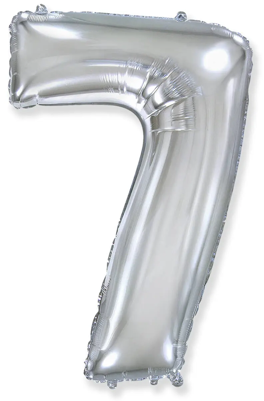 Цифра «7» серебро с гелием в магазине «Склад Шаров»