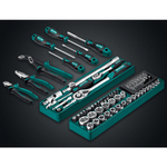 KRAFTOOL GRAND-99, 99 предм., (1/2″+1/4″), Универсальный набор инструмента (27978-H99)