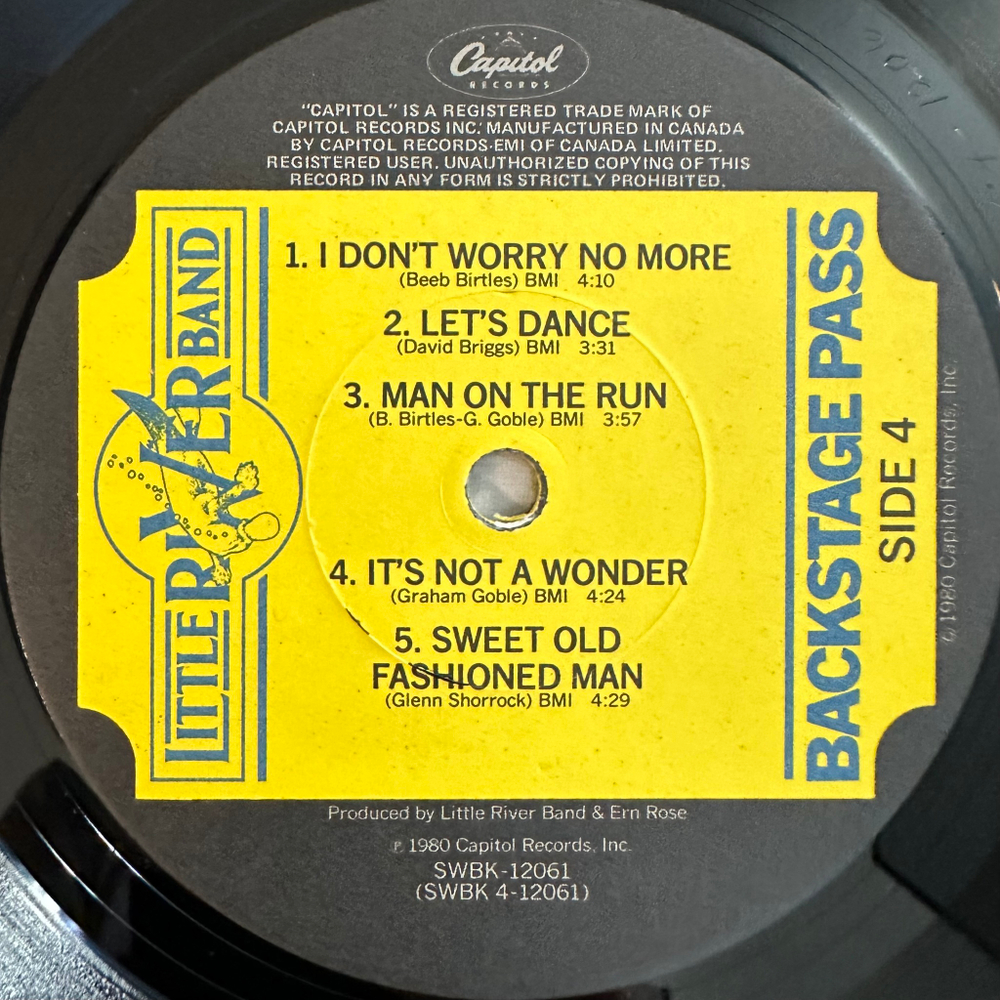 Little River Band ‎– Backstage Pass 2LP (Канада 1980г.)