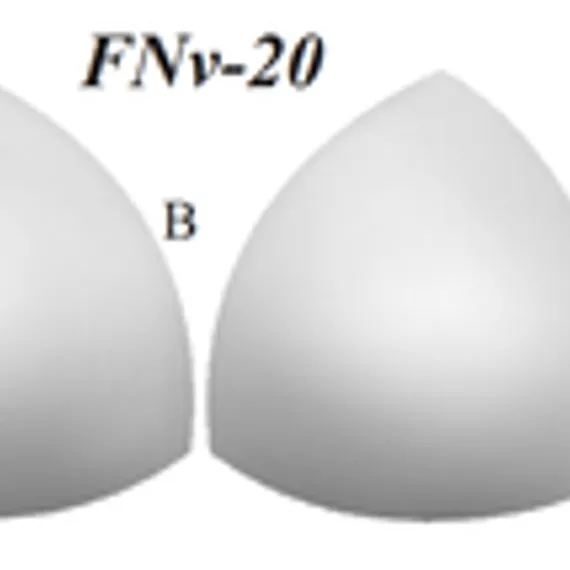 !Дефект!Чашка-вкладыш Треугольник черный, 44 размер, Беларусь