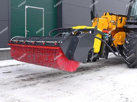 Щетка дорожная с бункером на погрузчик