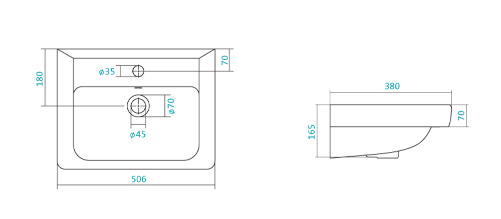 Раковина мебельная Тигода 50
