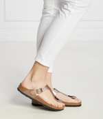 Кожаные вьетнамки Gizeh BF Birkenstock - розовое золото(1023925)