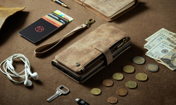 Многофункциональный чехол-кошелек CaseMe 3 in 1 Matte Wallet для Samsung Galaxy S25 Edge