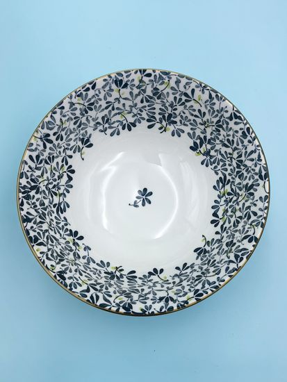 Салатник 20х9,5 см. "Япония" синий декор