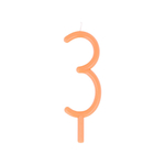 Свеча тонкая цифра "3"