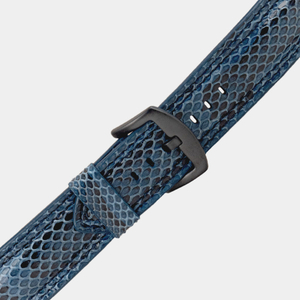 Ремешок для Apple Watch Ultra 49mm из кожи питона, синего цвета