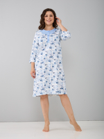 Ночная сорочка С-008/белоголубой-розы