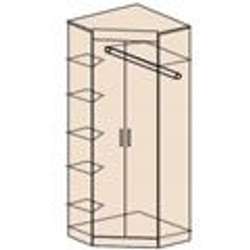 Ника Мод. Н5 Шкаф угловой без зеркала (боковые стороны одинаковые 360 мм), дуб