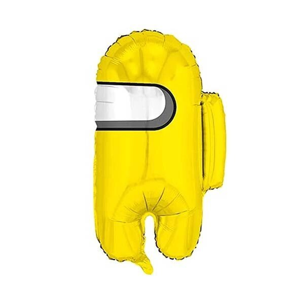 Шар фигура Космонавтик желтый, Among us, 65 см