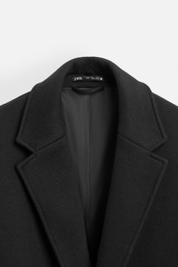 ZARA ПАЛЬТО ОВЕРСАЙЗ, ЧЕРНЫЙ