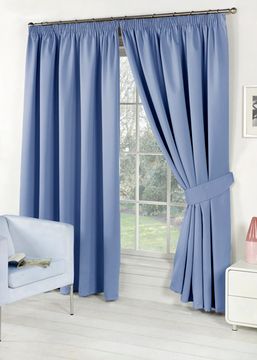 Длинные шторы Classic Blackout (Blue) Однотонный блэкаут