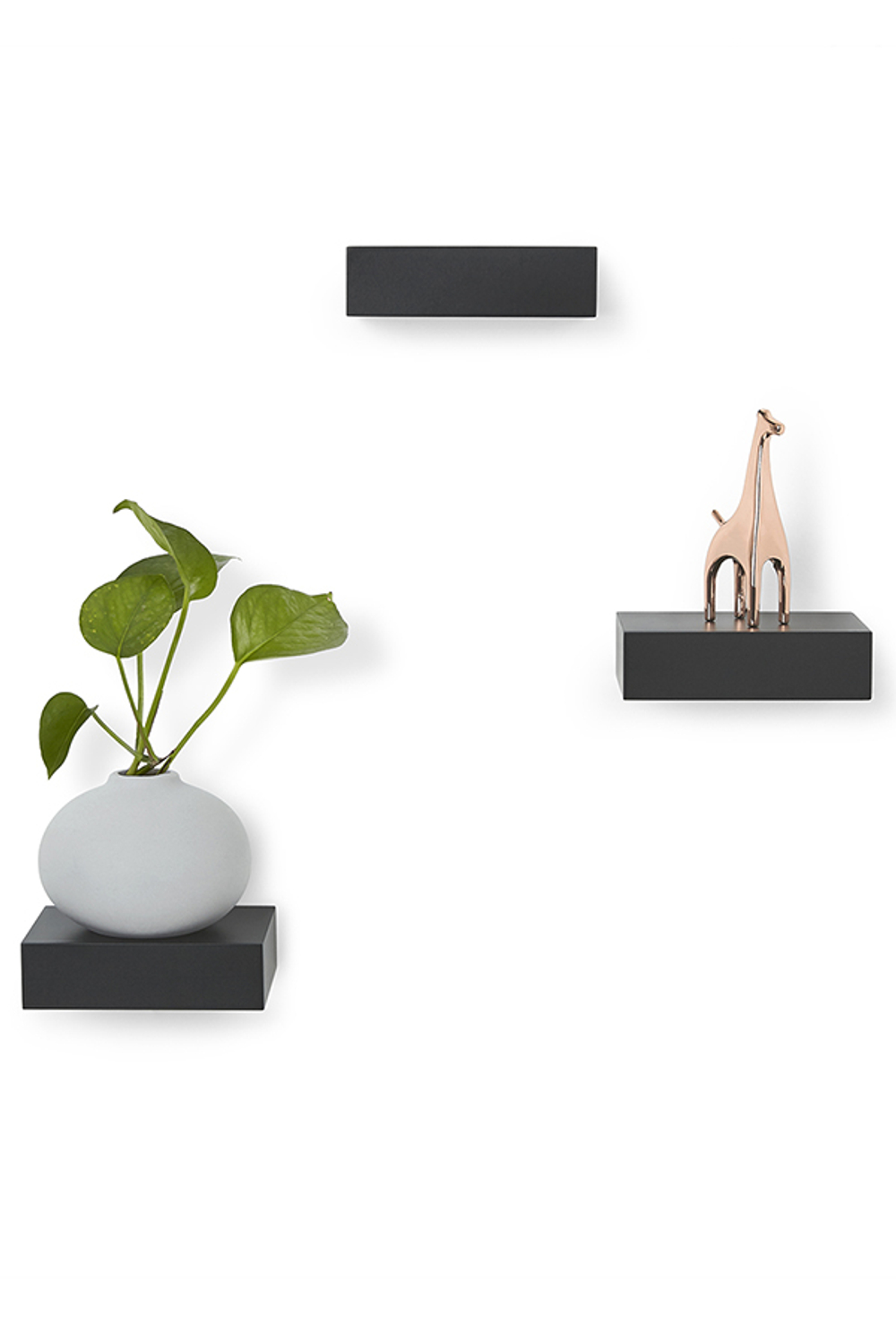 Набор полок 3шт Umbra Showcase черный