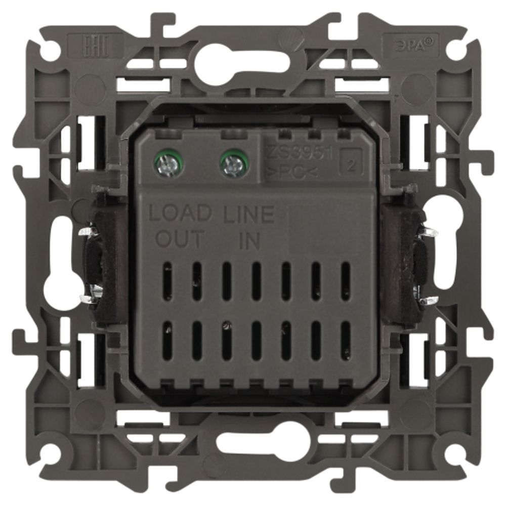 14-4101-05 ЭРА Светорегулятор поворотно-нажимной, 400ВА 230В, IP20, Эра Elegance, антрацит