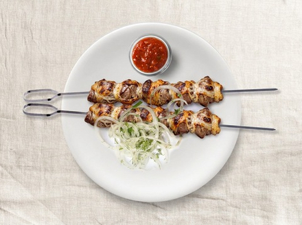 Шашлык из печени барана в сетке (100 г)