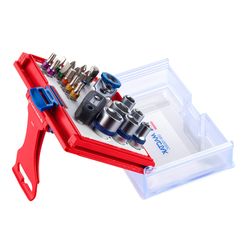 МАСТАК (058-10020C) Набор вставок (бит) 1/4", TORX, HEX, Pozidriv, Phillips, Slotted, 20 предметов