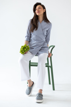 Блуза женская м288 Toray стретч серый29