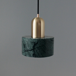 Подвесной светильник Cloyd ANTUAN P1 / Ø15 см - латунь светл. - зелен.мрамор (арт.10931)