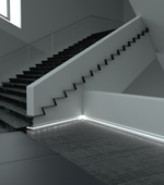 Плинтус МДФ EVROWOOD, PN 050 LED, Белый