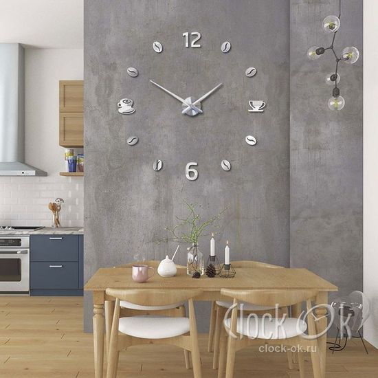 Настенные 3D часы Coffee