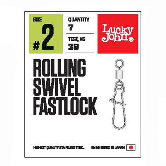 Вертлюги c застеж. LJ Pro Series ROLLING SWIVEL FASTLOCK 006 10шт.