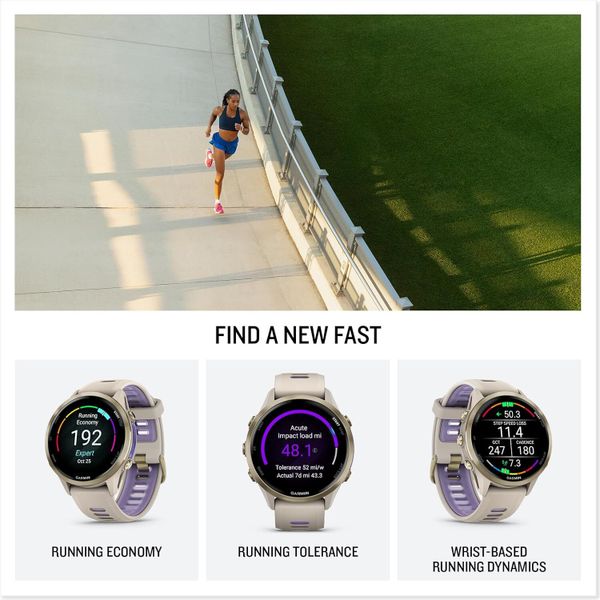 Умные часы Garmin Forerunner 970, Золотой | Soft Gold (010-02969-02 | 010-02969-62)