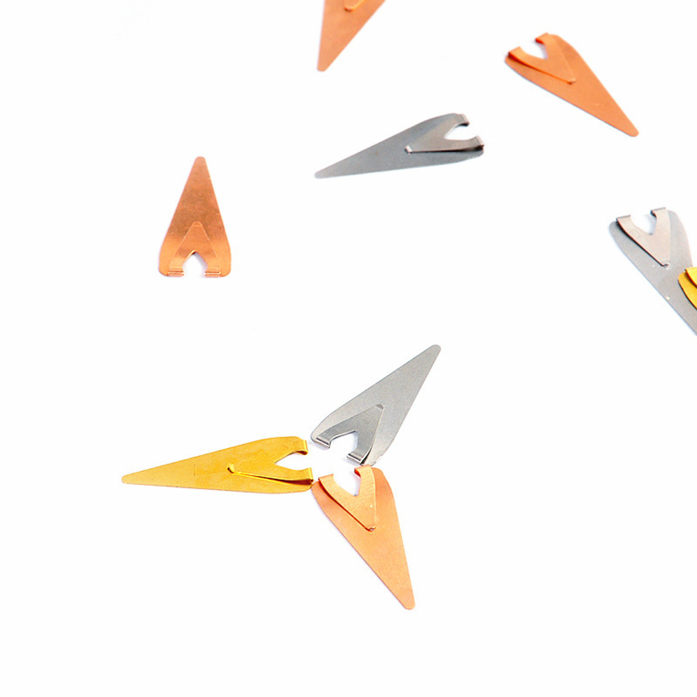 Закладка металлическая 2,5 х 1 см, цвет в ассортименте